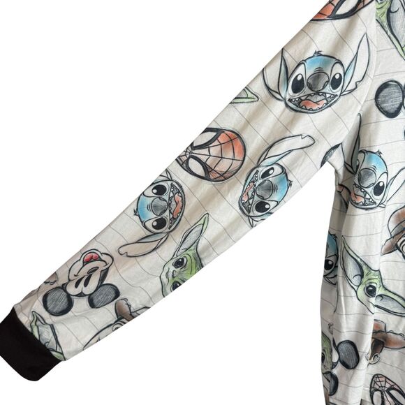 NWT Disney White multicharacter long sleeve & pants pajama set Size Medium - Picture 7 of 14